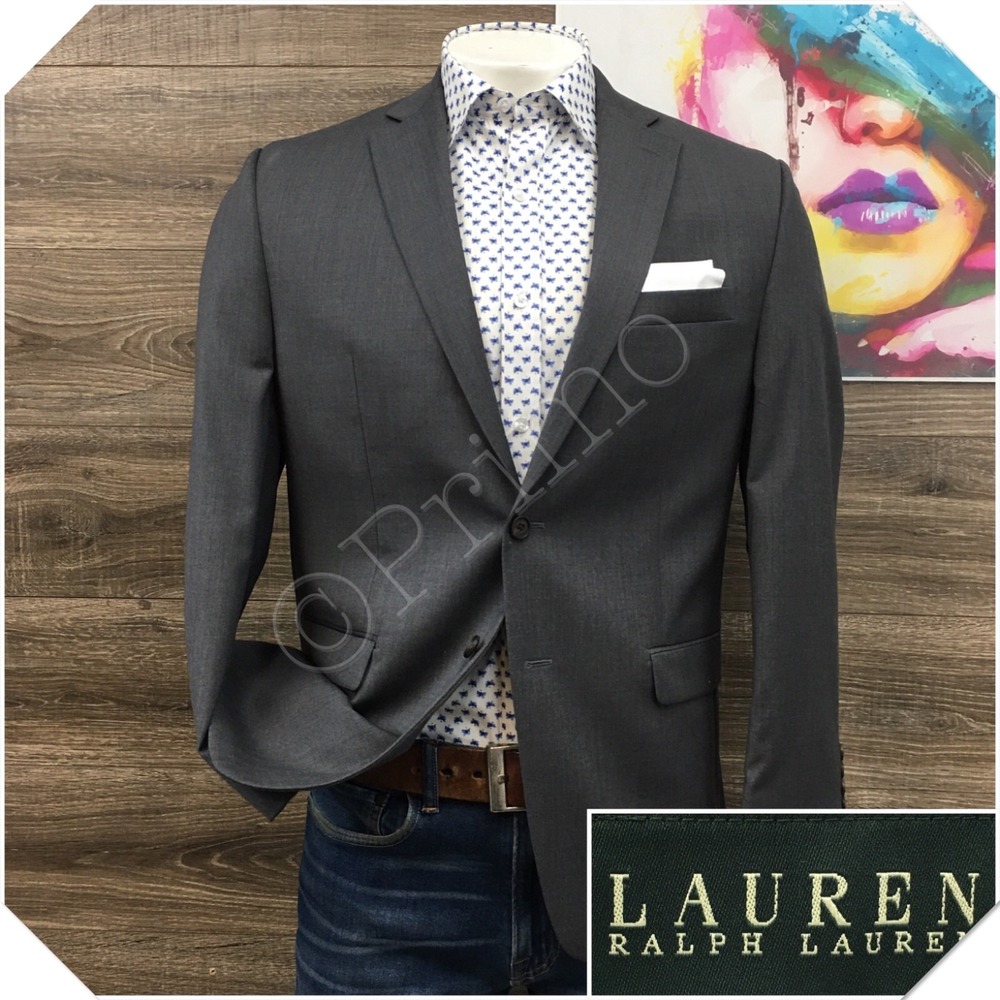 RALPH LAUREN Mens Wool Blazer Sport Coat Casual Jacket Size 40R‎ Classic Suit